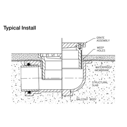 GalvinCare® Polished SS316 Ligature Resistant Floor Drain Round 100x80BSP with Short Tail