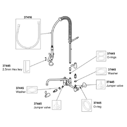 Ezy-Wash® CP-BS Lead Safe™ Powersoak Pre-Rinse Unit - Standard
