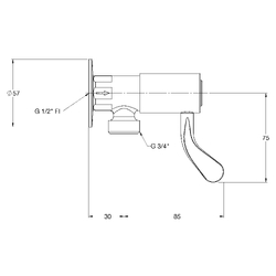 CliniLever® CP-BS Lead Safe™ Hospital Washing Machine Tap 80 C/D Pair