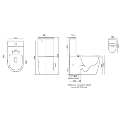 GalvinAssist® Clean Flush Accessible Toilet Suite with Single Flap Grey Seat