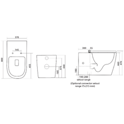 GalvinAssist® Rimless Accessible Toilet Pan with Single Flap Grey Seat