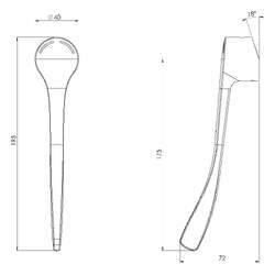 GalvinAssist® CP Lead Safe™ Long Flared Handle H&C
