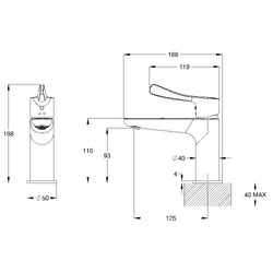 GalvinAssist® CP Lead Safe™ Basin Mixer with Short Flared Handle H&C