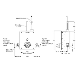 GalvinCare® CP-BS Lead Safe™ MH Ligature Resistant Electronic Concealed Ezy-Grip Shower Mixer