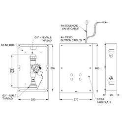 Flowmatic® Ligature Resistant Inwall Dual Flush Pan Assembly with Wall Box (Wallgate Only)