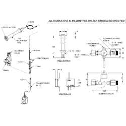 Flowmatic® Solenoid Kit for Wallgate Basins with Piezo Activation - Mains Powered