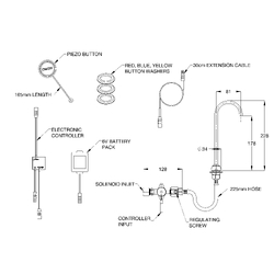 Ezy-Drink® CP-BS Lead Safe™ Remote Electronic Bottle Filler Tap - Battery