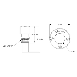 Ezy-Push® CP-BS Timeflow Push Button Replacement Kit with Cartridge and Dress Flange