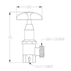 Vandal Resistant CP-BS Lead Safe™ J/V Washing Machine Tap - Hot