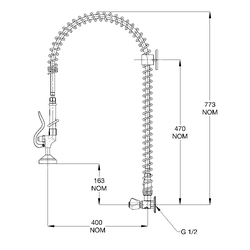 Ezy-Wash® Stainless Steel Lead Safe™ Slophopper Hose/Spring Assembly with Heavy Duty Hand Trigger Spray