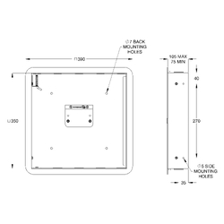 CliniMix® SS Recessed TMV Cabinet with Universal Door 350x350x75mm