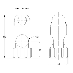 GalvinAssist® ABS Slide Handpiece Cradle for 32mm Grab Rail