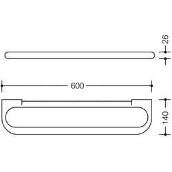 HEWI Shelf (Nylon) B=600mm - Ruby Red