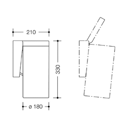 HEWI Waste Bin - Ruby Red