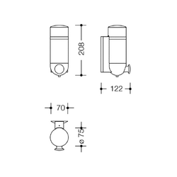 HEWI Round Soap Dispenser - Anthracite Grey