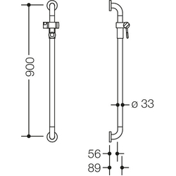 Barbie™ x HEWI Shower Head Rail with Holder 900mm