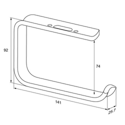 Pressalit Plus Paper Holder for Support Arm