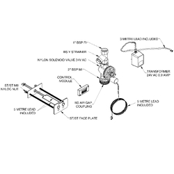 GalvinCare® Ligature Resistant Electronic Ducted Dual Flush Pan Assembly with Controller
