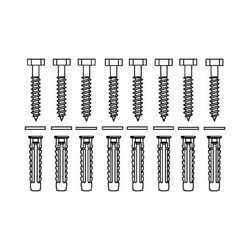 Pressalit Mounting Kit for Brick Wall (8pcs)