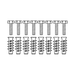 Pressalit Mounting Kit for Aerated Concrete (8pcs)
