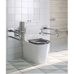 GalvinAssist® Clean Flush Accessible Toilet Suite with Single Flap Grey Seat