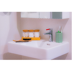 GalvinAssist® CP Lead Safe™ Basin Mixer with Short Pin Handle H&C - Ruby Red