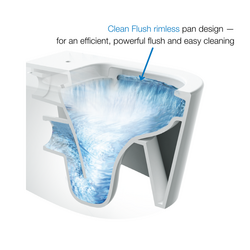GalvinAssist® Clean Flush Accessible Toilet Suite with Single Flap Grey Seat