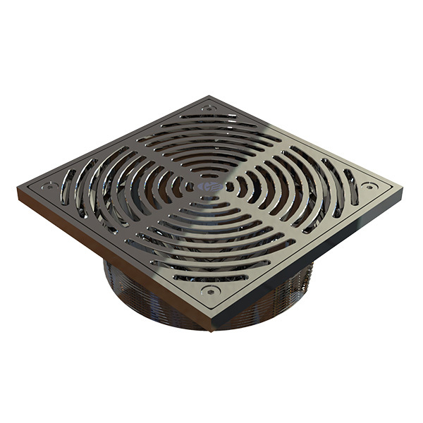 Stainless Steel Heelgrate Floor Drain Grate Ass Square 200x150bsp