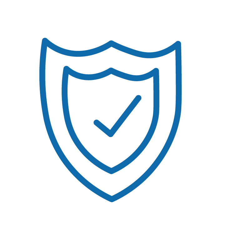 Sheild Icon Representing Convenient & Safe