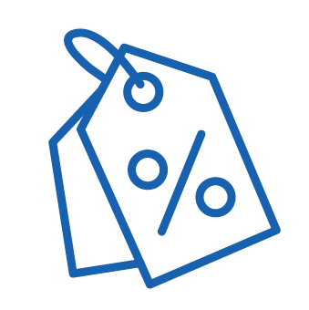 Price Tag Icon representing Access to Retail Perks