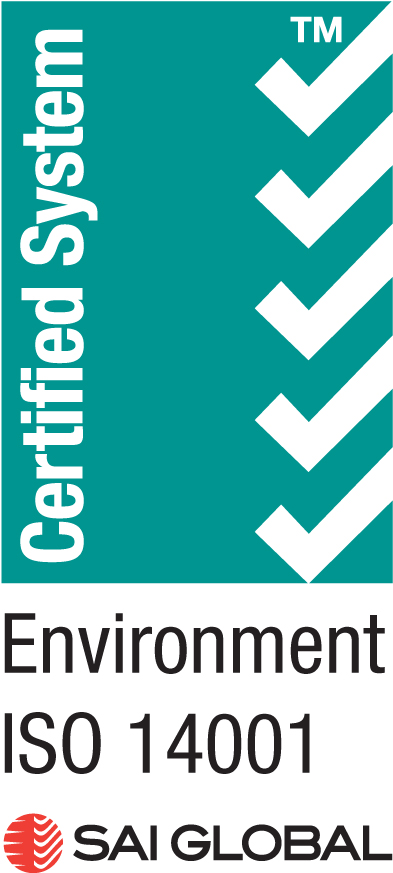 Environment ISO 14001 Certification Label issued by SAI Global