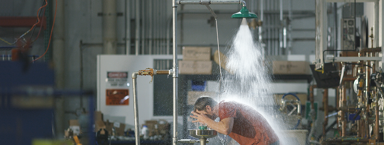 Assessing risk: are your safety showers and eye washes state-of-the-art, reliable and compliant? Header Image