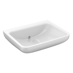 GalvinAssist® Contour 21 Wall Basin Hydrofin 600mm No Overflow 0TH - Rear Waste