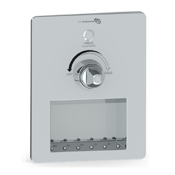 GalvinCare® Lead Safe™ Ligature Resistant Electronic Ducted Ezy-Grip Shower Mixer with Soap Holder 24V AC