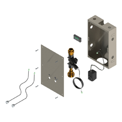 Flowmatic® Ligature Resistant Inwall Dual Flush Pan Assembly with Controller & Wall Box