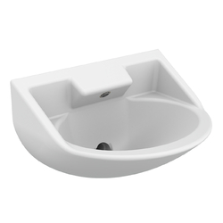 Wallgate Ligature Resistant S/Surface Wall Basin with Integ Outlet - Rear Fixed