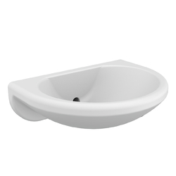 Wallgate Ligature Resistant S/Surface Wall Basin with Rear Waste 0TH - Rear Fixed