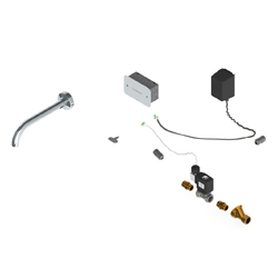 Flowmatic® Lead Safe™ Concealed Sensor Assembly, SS Face Plate & CliniLever® Fixed Wall Outlet 225mm