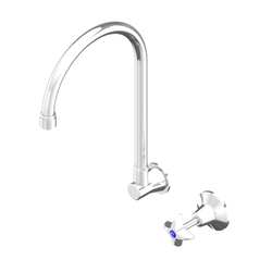 Vandal Resistant CP Lead Safe™ Wall Sink Set J/V with 180H Swivel Gooseneck & Aerator - Cold