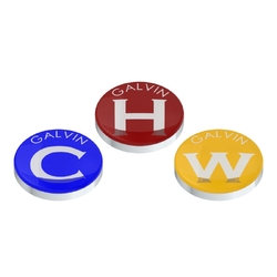 Vandal Resistant Indicator Buttons with Adhesive Disc - Hot, Cold, Warm
