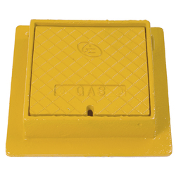 CI Meter Box (Gas) 250x250 (Hinged) - Yellow 