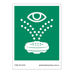 GalvinSafe® Safety Sign for Emergency Eye Wash - 270x200 (HAWS)