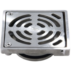 Stainless Steel Floor Drain Grate Ass Square 300 x 150 PVC/HDPE Slip-In