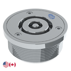 Safe-Cell® Polished SS316 (CRR) Prison Floor Drain Round 4"x3" NPSM (USA)