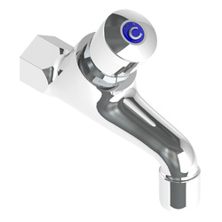 Ezy-Push Chrome Plated Brass Push Button Deluxe Bib Tap - Cold
