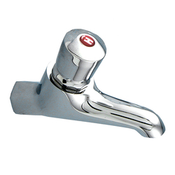 Ezy-Push Chrome Plated Brass Push Button Deluxe Bib Tap - Hot 