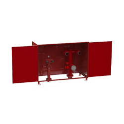 WA Firemain Booster & Suction Riser Set with Dual Camlock T-Head 100 TE and Cabinet (Painted)