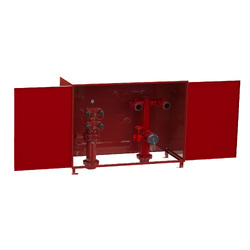 WA Firemain Booster & Suction Riser Set with Dual Camlock T-Head 150 TE and Cabinet (Painted)