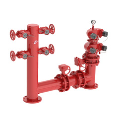 WA/NT Pipeset for 150TE Quad Firemain Booster & Hydrant (Painted & Semi-Assembled)