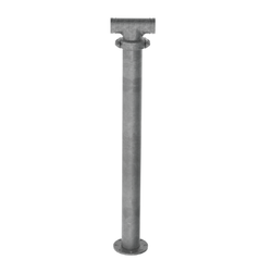 Hydrant Pipe Riser with Roll Groove T-Head, Flanged Vertical Inlet 100 x 1400 Long (Galv)